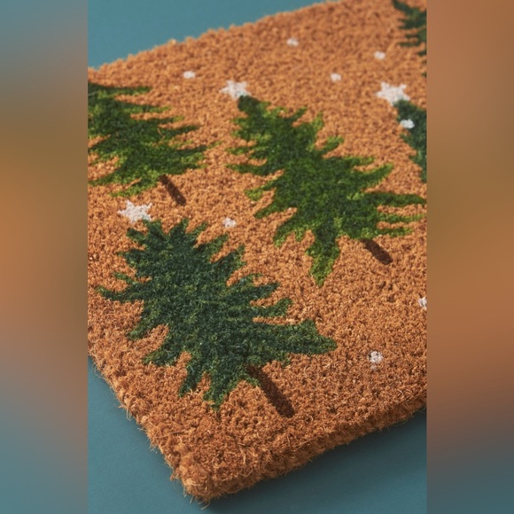 Anthropologie Snowy Forest Doormat NEW - Picture 2 of 3
